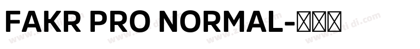 FAKR PRO NORMAL字体转换
